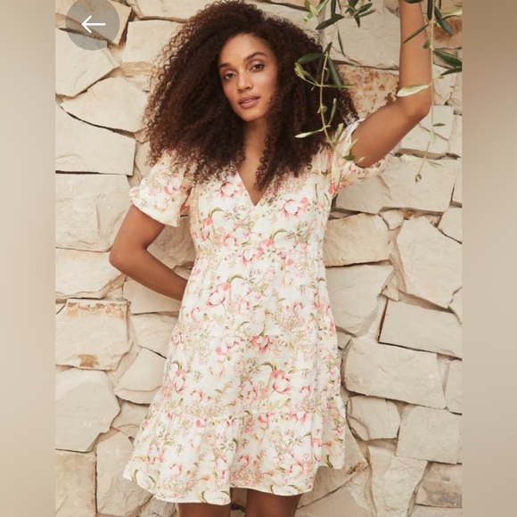 Size 14 - Forever New Tuscany Linen Mini Dress - Willow Floral - Picture 4 of 16